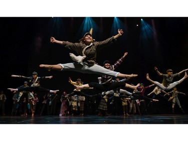 Students perform an excerpt from Newsies, Merivale High School, during the annual Cappies Gala awards, held at the National Arts Centre, on June 09, 2019, in Ottawa, Ont.