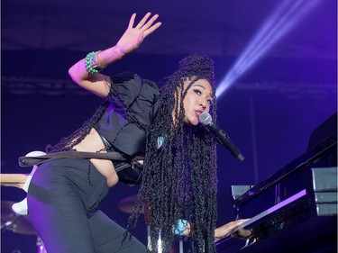 Singer Judith Hill opens the 39th edition of the TD Ottawa Jazzfest at Marion Dewar Plaza in front of Ottawa City Hall. Photo by Wayne Cuddington / Postmedia