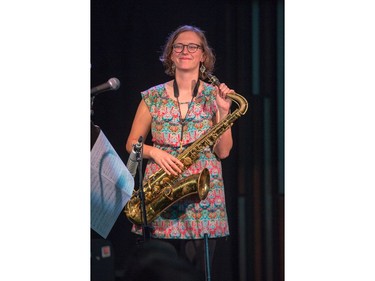 Anna Webber's Simple Trio at the NAC's Fourth Stage as the 39th edition of the TD Ottawa Jazzfest kicks off at various venues in downtown Ottawa.  Photo by Wayne Cuddington / Postmedia