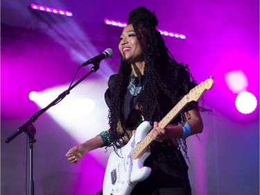 Singer Judith Hill opens the 39th edition of the TD Ottawa Jazzfest at Marion Dewar Plaza in front of Ottawa City Hall. Photo by Wayne Cuddington / Postmedia
