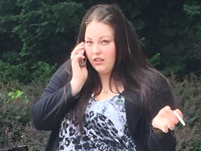 Laura Brahaney pictured outside the Ottawa courthouse in 2017.