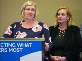 Cynthia Bland, (L) founder and CEO of Voice Found, was on hand as Lisa Macleod, (R) Ontario Minister of Children, Community and Social Services, announced an investment of $271,000 in Voice Found, an Ottawa-based organization that supports survivors of sex trafficking. Goldie Ghamari MPP, Carleton, (left) was also on hand.