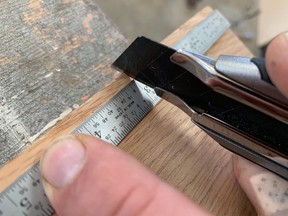 A 6” steel machinist’s ruler and a utility knife are two simple tools that can boost woodworking accuracy a lot.