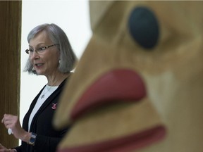 Chief Commissioner of the National Inquiry of the National Inquiry into Missing and Murdered Indigenous Women and Girls, Marion Buller addresses a conference on the topic at UBC in Vancouver, Monday, June 10, 2019.