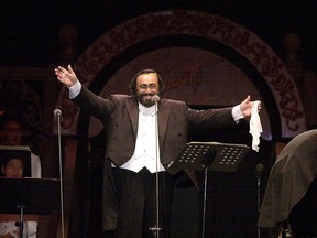 Italian tenor Luciano Pavarotti.