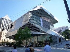Seattle Central Library, Seattle, Washington, USA. Wikipedia image by Bobak Ha'Eri.