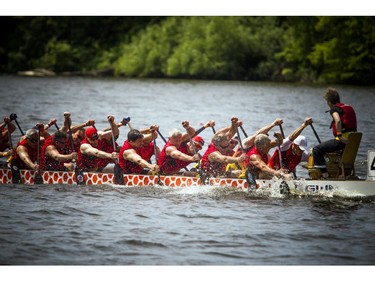 The Ottawa Dragon Boat Festival was held over the weekend on the Rideau River at Mooney's Bay.   Ashley Fraser/Postmedia