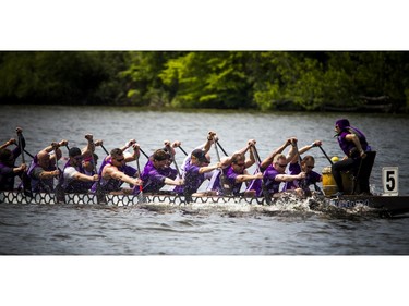 The Ottawa Dragon Boat Festival was held over the weekend on the Rideau River at Mooney's Bay.   Ashley Fraser/Postmedia