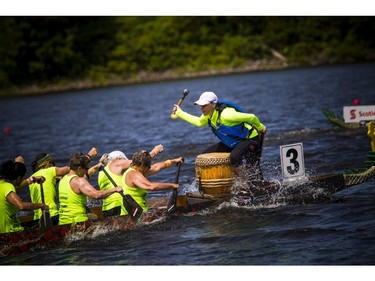 The Ottawa Dragon Boat Festival was held over the weekend on the Rideau River at Mooney's Bay.   Ashley Fraser/Postmedia