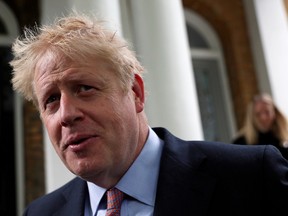 PM hopeful Boris Johnson leaves his home in London, Britain, June 17, 2019.