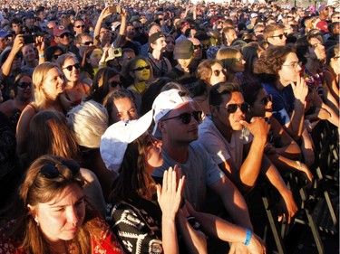 Fans watch The Psychedelic Furs at Bluesfest on Sunday.