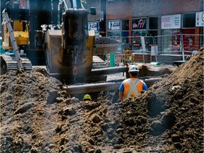 City of Ottawa supplied image showing the progress of construction on Elgin street.