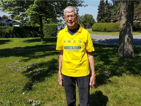 Gerry Smith wears the Falun Gong T-shirt he says the CEO of Ottawa's Dragon Boat festival ordered him to take off, citing in part China's sponsorship of the popular event.