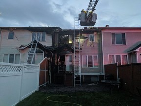 Fire on Carmella Crescent in Orléans Friday, July 19.