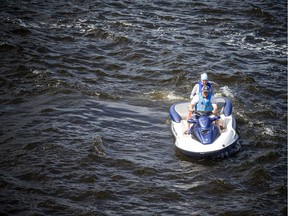 It was a beautiful day to cruise on the Ottawa River and check out the Rideau Falls, Sunday July 21, 2019.   Ashley Fraser/Postmedia