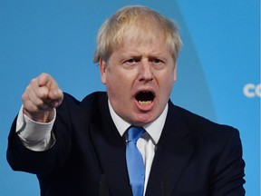 LONDON, ENGLAND - JULY 23: Newly elected British Prime Minister Boris Johnson speaks during the Conservative Leadership announcement at the QEII Centre on July 23, 2019 in London, England. After a month of hustings, campaigning and televised debates the members of the UK's Conservative and Unionist Party have voted for Boris Johnson to be their new leader and the country's new Prime Minister, replacing Theresa May.