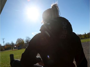 A silhouette photo of an Ontario woman who identified herself as a victim of a sexual assault.