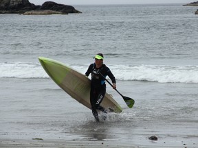 Multiple-world champion Lina Augaitis of Nepean will compete in the surfing discipline of stand-up paddleboarding (SUP) at the upcoming Pan Am Games in Lima, Peru. (ANDREW DYE PHOTO)