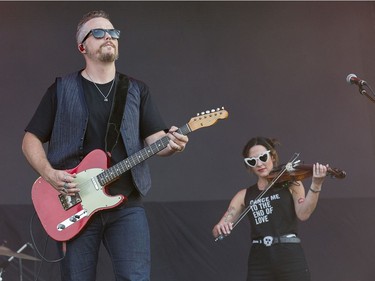 Jason Isbell and The 400 Unit with his wife  Amanda Shires on fiddle take to the city stage after the severe weather warning passed as the second day of RBC Bluesfest gets going on Friday evening.