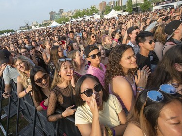 Fans of Lennon Stella on the City Stage as day 5 of the RBC Bluesfest takes place on the grounds of the Canadian War Museum.