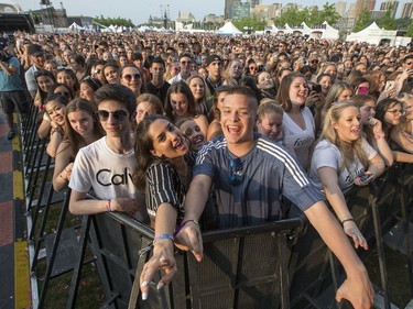 Fans of Lennon Stella on the City Stage as day 5 of the RBC Bluesfest takes place on the grounds of the Canadian War Museum.