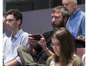 Comedian Tom Green at the Ottawa city council meeting where the decision to allow renovations to the Château Laurier was granted.