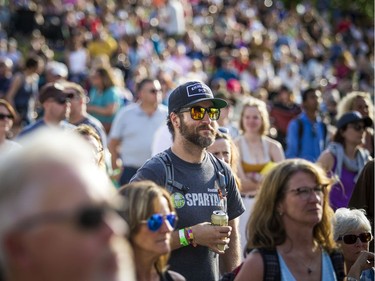 People cheer on Sugary Rayford while he was performing on the Videotron Stage at Bluesfest Sunday, July 14, 2019, closing night of the festival.