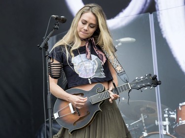 Gone West member Nelly Joy performing on the city stage following a severe thunderstorm that blew through Ottawa on day 7 of RBC Bluesfest. Photo by Wayne Cuddington/ Postmedia