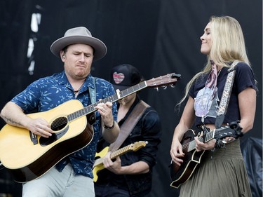 Gone West members (from left) Jason Reeves and Nelly Joy performing on the city stage following a severe thunderstorm that blew through Ottawa on day 7 of RBC Bluesfest. Photo by Wayne Cuddington/ Postmedia