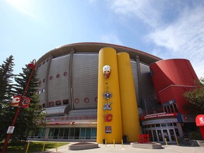 Exterior of the Scotiabank Saddledome near downtown Calgary, AB on Tuesday, July 30, 2019.