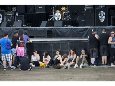 Fans wait for The Dirty Nil to take to the city stage as day 8 of RBC Bluesfest takes place on the grounds on the Canadian War Museum in Ottawa. Photo by Wayne Cuddington/ Postmedia