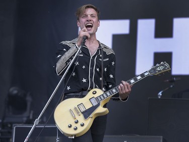 Luke Bentham of The Dirty Nil on the City Stage as day 8 of RBC Bluesfest takes place on the grounds on the Canadian War Museum in Ottawa. Photo by Wayne Cuddington/ Postmedia