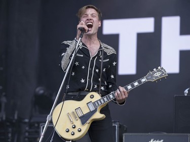 Luke Bentham of The Dirty Nil on the City Stage as day 8 of RBC Bluesfest takes place on the grounds on the Canadian War Museum in Ottawa. Photo by Wayne Cuddington/ Postmedia
