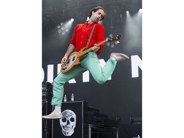 Ross Miller of The Dirty Nil on the City Stage as day 8 of RBC Bluesfest takes place on the grounds on the Canadian War Museum in Ottawa. Photo by Wayne Cuddington/ Postmedia