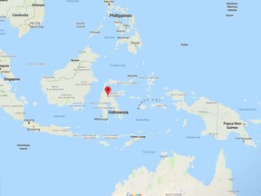 Sulawesi island in Indonesia.