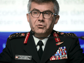 Lieutenant-General Paul Wynnyk, Vice Chief of the Defence Staff, speaks during a press conference to address the findings in the 2018 Statistics Canada Survey on Sexual Misconduct in the Canadian Armed Forces, May 22, 2019.