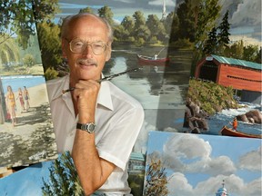 Artist Ben Babelowsky is pictured with a few of his works in this 2002 photo.