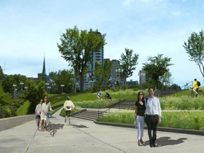 Artist's conception of improved pathway.