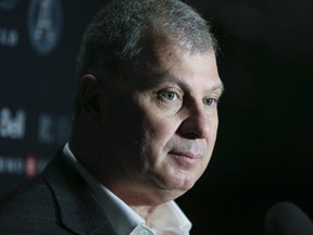 CFL Commissioner Randy Ambrosie speaks at the Toronto Argonauts Football Club Town Hall Event for fans on March 8, 2019.