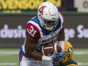 The Montreal Alouettes' William Stanback (31), seen in a file photo, rushed for a staggering 249 yards last week.