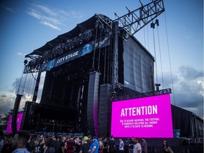 Bands were called off all the stages due to severe weather in the area during RBC Ottawa Bluesfest on Saturday evening.