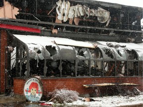 The Wendy's restaurant at the Lincoln Fields mall was destroyed by fire on the night of November 27, 2018.