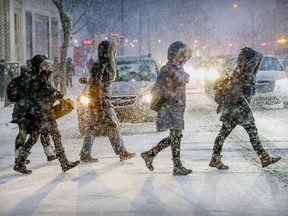 According to the Canadian Farmers' Almanac, the middle of Canada will be "whacked" with snow and cold spells this winter.