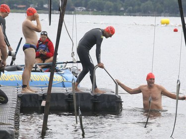 Swimmers take part in the Ottawa River Riverkeeper swim on Saturday, August 10, 2019.