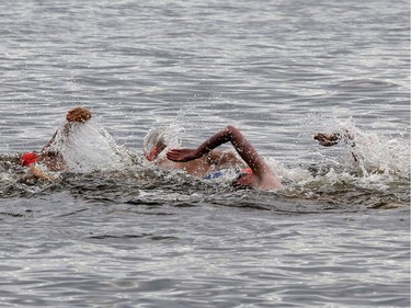 Swimmers take part in the Ottawa River Riverkeeper swim on Saturday, August 10, 2019.