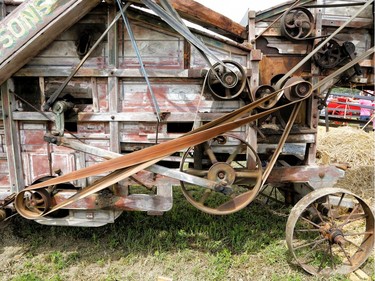 250 threshing machines attempt to break the world record by operating simultaneously on the same site in St. Albert on Sunday, August 11, 2019.