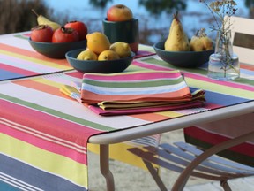 Striped designs of Basque textile were traditionally used to identify which farm in the region they came from.