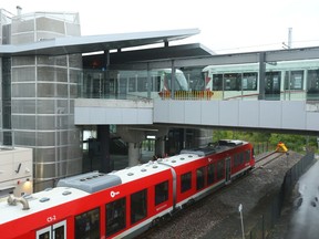 The O-Train Line 2 platform moved to the lower level of new Bayview Station on August 29, 2019.