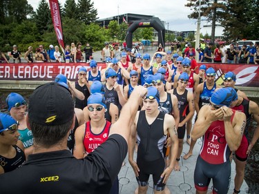 The Youth and Junior Boys Enduro Race competitors get ready to start at the dock in the Canal Saturday August 3, 2019.   Ashley Fraser/Postmedia