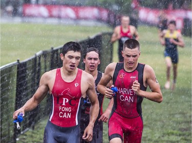 The Super League Triathlon Qualifier was held this weekend around Lansdowne Park and the Rideau Canal.  A short downpour didn't slow the racers down during the event Saturday August 3, 2019.   Ashley Fraser/Postmedia